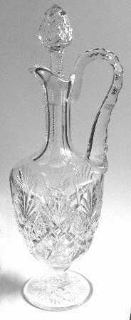 Florence (Pineapple Cut) Handled Wine Decanter & Stopper