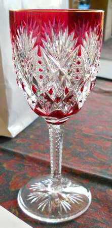Florence Red Gold Wine Glass