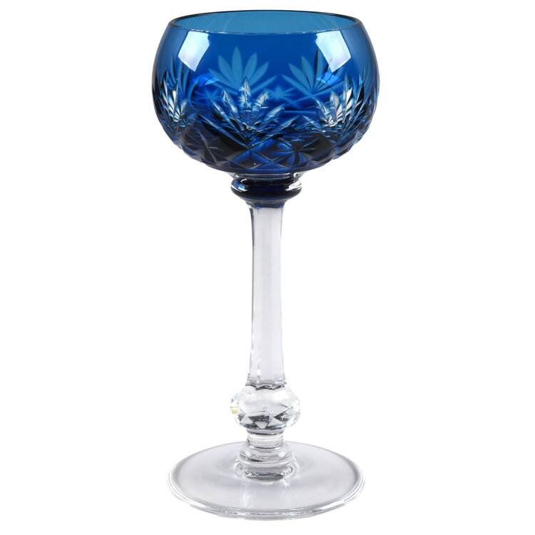 Massenet Clear (Cut) Sky Blue Hock Wine