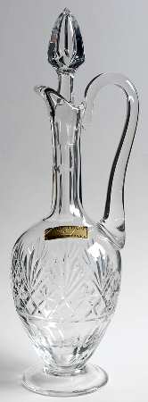 Massenet Clear (Cut) Handled Wine Decanter & Stopper