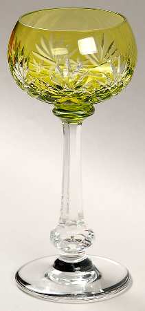 Massenet Clear (Cut) Chartreuse Wine Hock