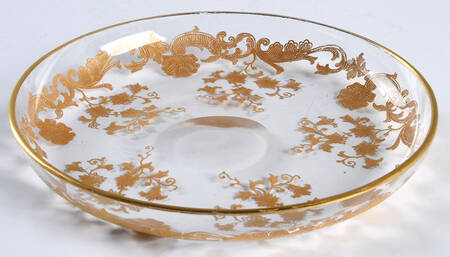 Massenet Clear (Gold Encrusted) Underplate for Finger Bowl