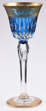 Stella (Gold Encrusted) Dark Blue Hock Wine
