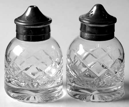 Beau Salt and Pepper Shakers with Metal Lids
