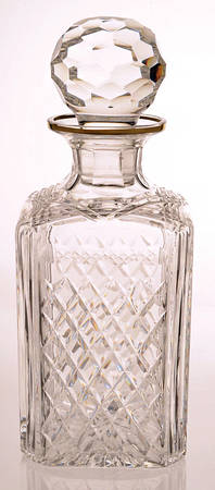 Victoria Clear (Gold Trim) Spirit Decanter & Stopper
