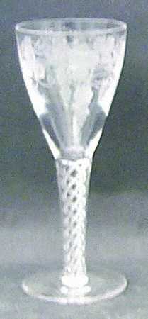 Westbury Etched Sherry Glass