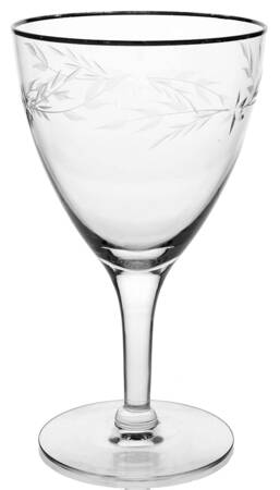 Silver Dawn Clear Wine Glass
