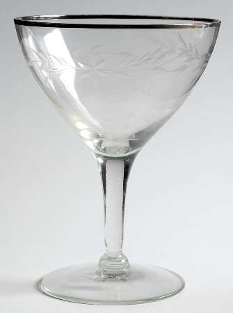 Silver Dawn Clear Champagne/Tall Sherbet by Susquehanna