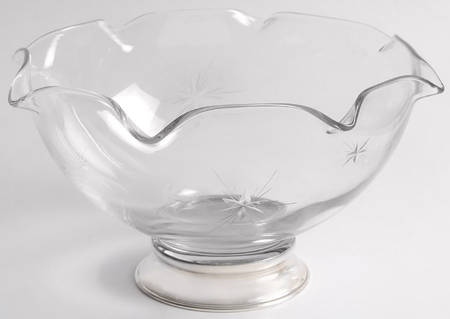 Six Point Star (Stem #4151) 8" Crimped Bowl W/Sterling Base by Susquehanna