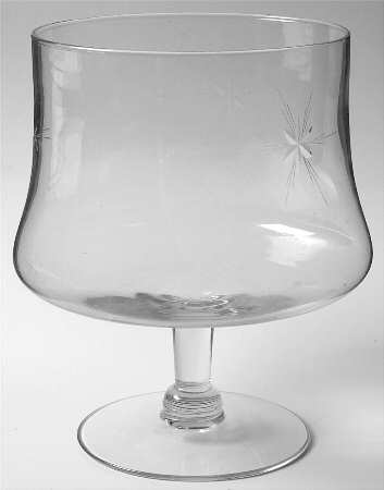 Six Point Star (Stem #4151) Round Compote (Height X Width)