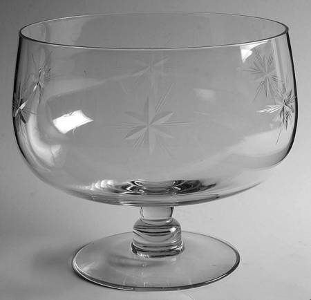 Six Point Star (Stem #4151) 9" Small Footed Punch Bowl by Susquehanna
