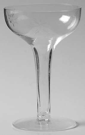Six Point Star (Stem #4151) Tall Hollow Stem Champagne