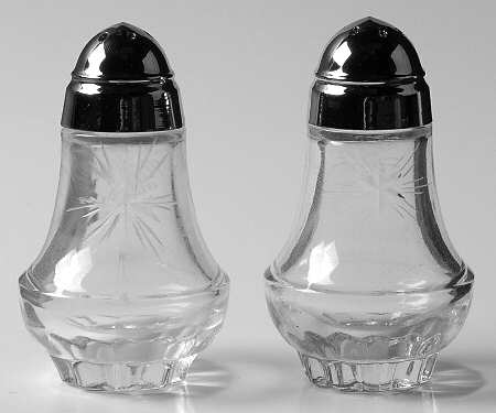 Six Point Star (Stem #4151) Shaker Set with Metal Lids by Susquehanna