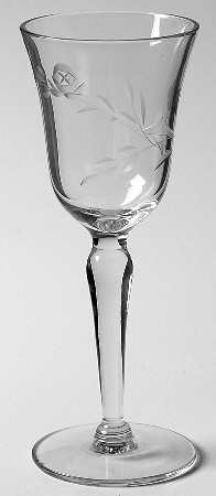 Old Rose Wine Glass