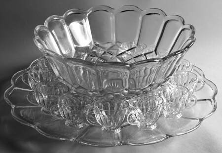 Dominion Clear (14 Piece) Punch Set (Bowl, Underplate, 12 Cups)