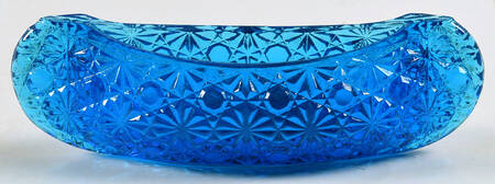 Daisy and Button Blue Small Canoe Shape Bowl