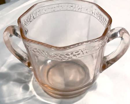 Pebbled Rim Pink Open Sugar