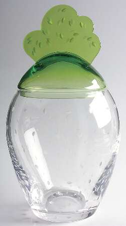 Happy  Colored Cookie Jar & Lid