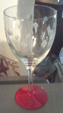 Criss Cross and Punties Water Goblet