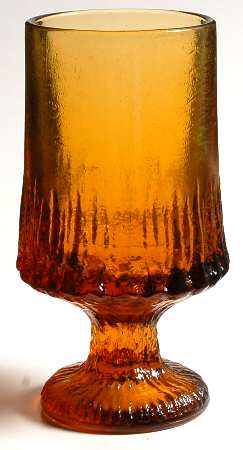 Sculptura II Amber Wine Glass