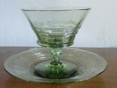 6359 Spanish Green Sherbet with Underplate