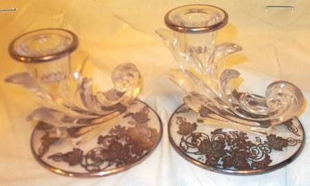 Peony 4" Single Light Candlestick