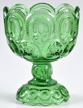 Moon and Star Light Green Small Compote No Lid