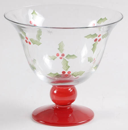 Holly Berry Red Open Candy Dish
