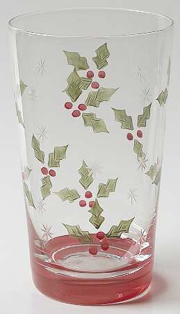 Holly Berry Red Highball Glass