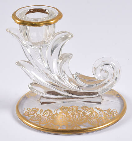 Queens Rose 4" Single Light Candlestick
