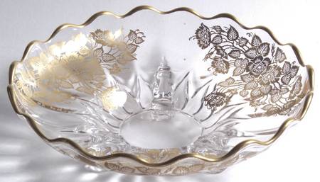 Queens Rose 11" 3-Toed Footed Bowl