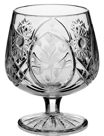 Country Rose Brandy Glass