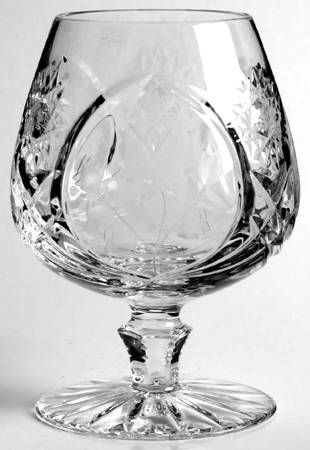 Country Rose Brandy Glass