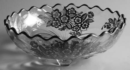 Blossom Time 9" 4-Toed Footed Bowl