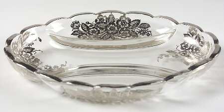 Blossom Time 9" Oval 3 Part Celery/Relish