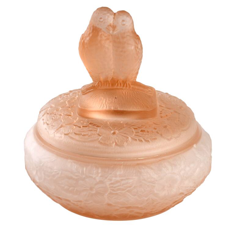Animals & Figurines Round Puff Box with Lid