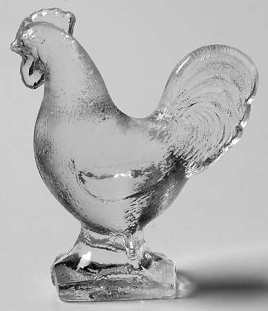 Animals & Figurines Clear Miniature Rooster