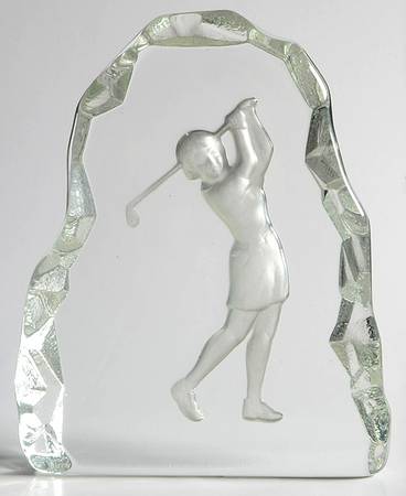 Animals & Figurines Female Golfer Paperweight