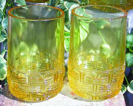 Wicker Yellow Flat Tumbler