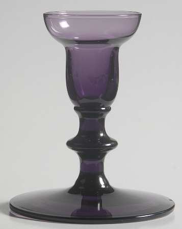 Nybro Amethyst Single Light Candlestick