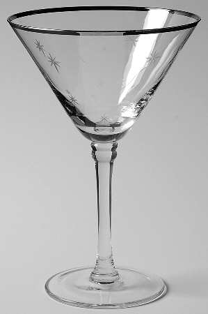 Tis the Season Platinum Martini Glass