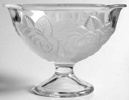 Winter Rose Footed Fruit/Sherbet Bowl