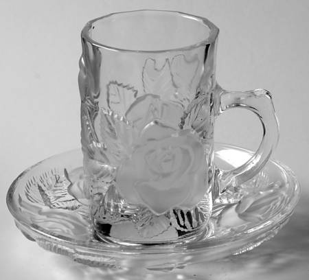 Winter Rose Demitasse Cup & Saucer Set