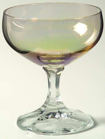 Neckar Green (Iridescent) Champagne/Tall Sherbet
