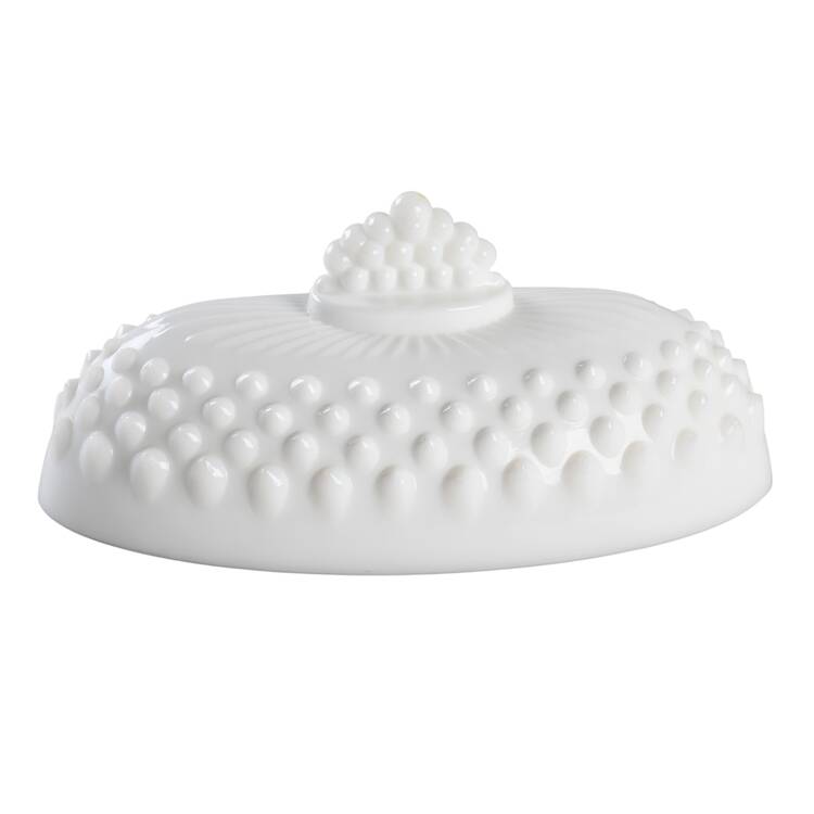 Hobnail Milk Glass Lid for 1/4 Pound Butter