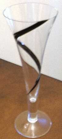 Black Swirls Fluted Champagne