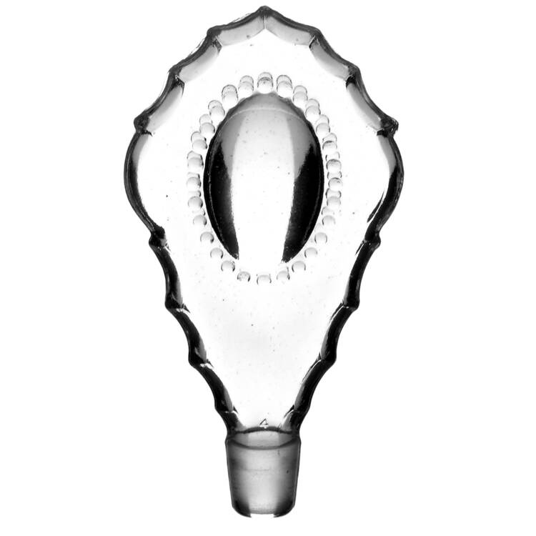 Beaded Medallion Clear Stopper for Cologne Bottle