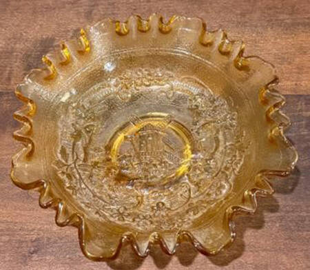 Windmill Yellow (Jonquil Yellow) 8" Round Crimped Bowl