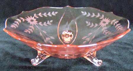 Twinkle Pink 11" 3-Toed Footed Bowl