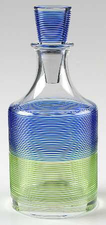 Stringa Blue Green Decanter & Stopper